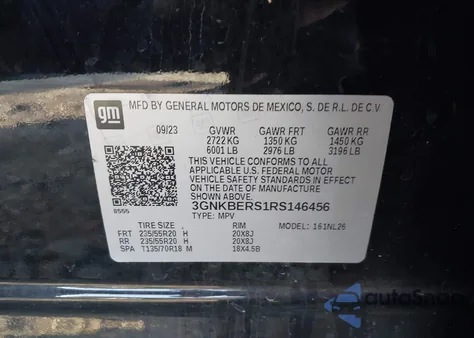 2024 Chevrolet Blazer Fwd Rs from USA, damaged, VIN 3GNKBERS1RS146456